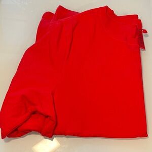SKIMS Radiant Red Long Sleeve Cotton Jersey Tee